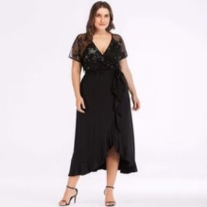 HD Hannah David Sequined Party Dress Plus 4XL